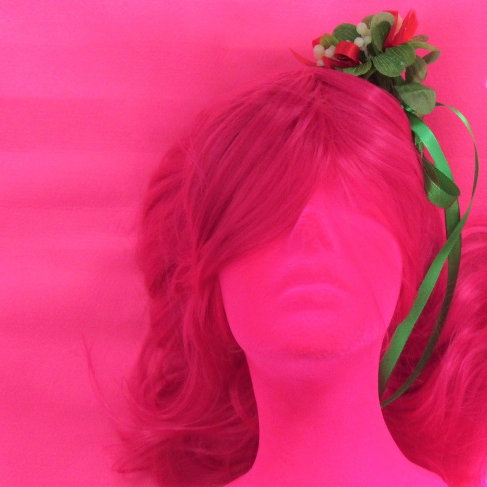 ugly christmas fascinator mistletoe headband